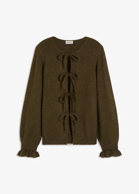 Cardigan oversize in morbido misto lana, bonprix