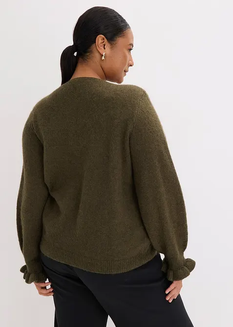 Cardigan oversize in morbido misto lana, bonprix