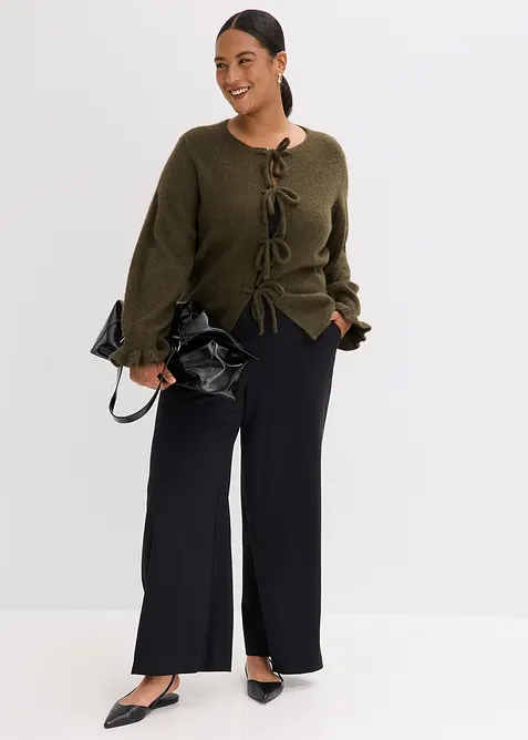 Cardigan oversize in morbido misto lana, bonprix