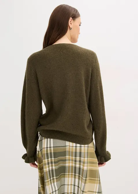 Cardigan oversize in morbido misto lana, bonprix