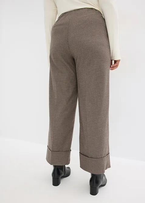 Pantaloni con elastico in vita a quadri, bonprix