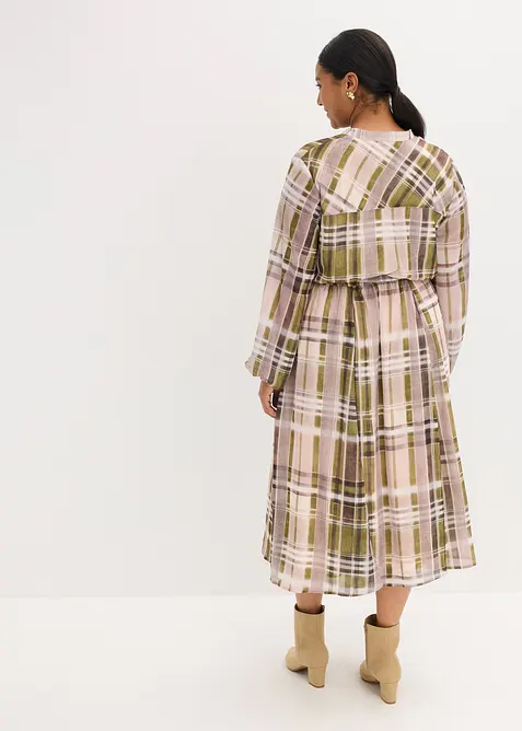 Abito in chiffon con cintura da annodare, bonprix