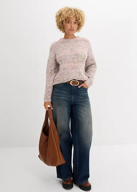 Maglione oversize in filato bouclé, bonprix