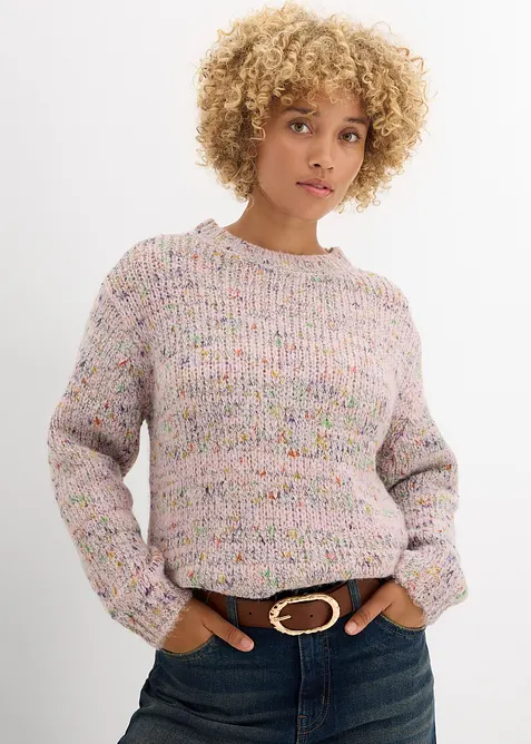 Maglione oversize in filato bouclé, bonprix