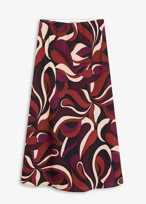 Gonna midi in satin fluente, bonprix