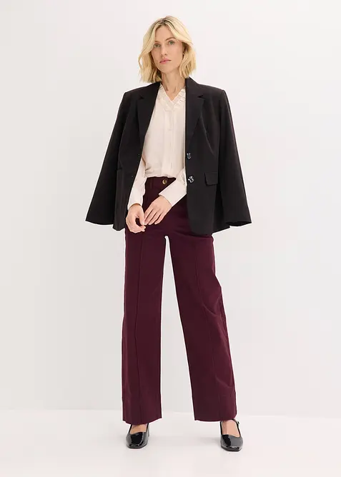 Camicetta di chiffon con ruches, bonprix