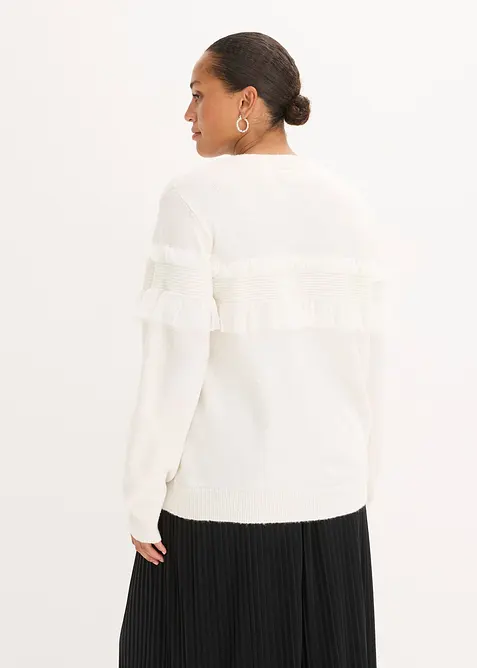 Maglione con volant, bonprix