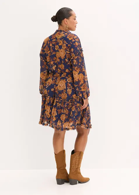 Abito tunica in morbido mesh, bonprix