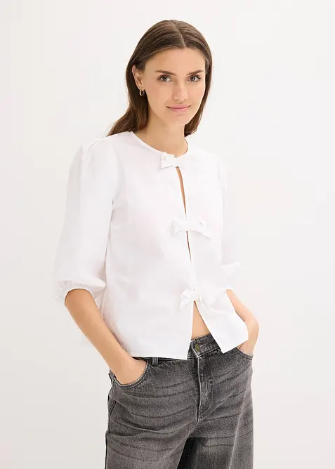 Blusa con fiocchi, bonprix