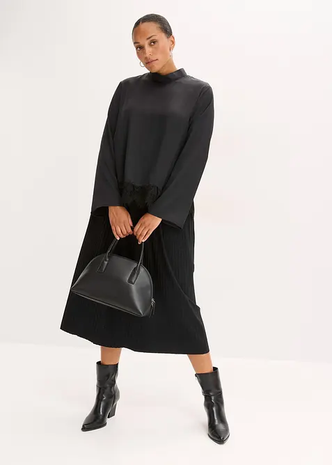 Blusa in satin fluente, bonprix