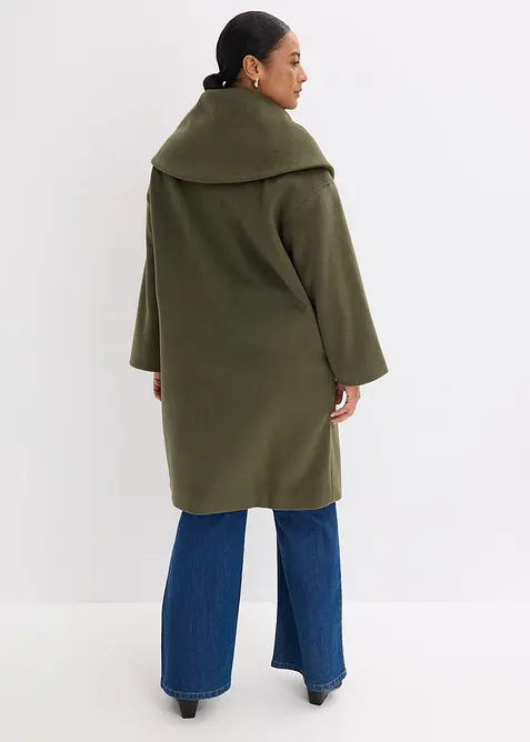 Cappotto a collo ampio in simil lana, bonprix