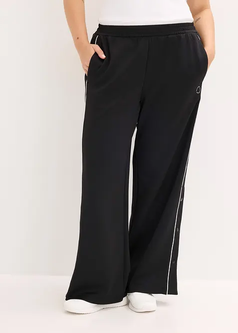 Pantaloni funzionali da jogging con bottoni, ad asciugatura rapida, bonprix