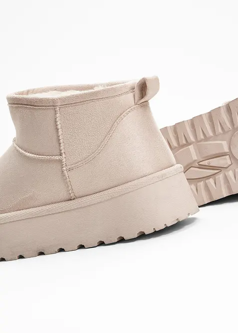 Scarponcini foderati con plateau, bonprix