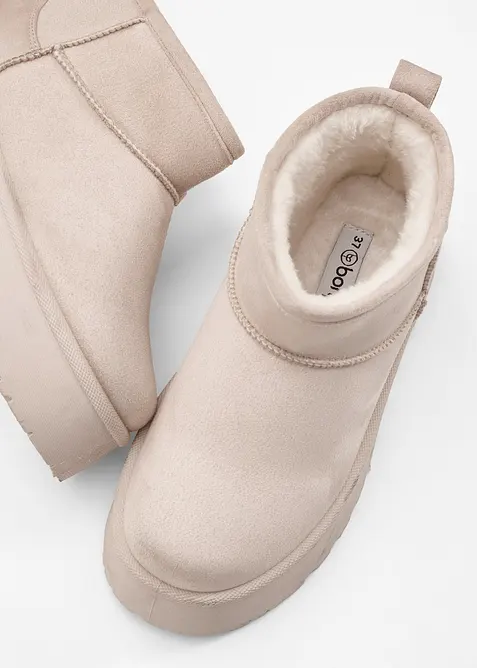 Scarponcini foderati con plateau, bonprix