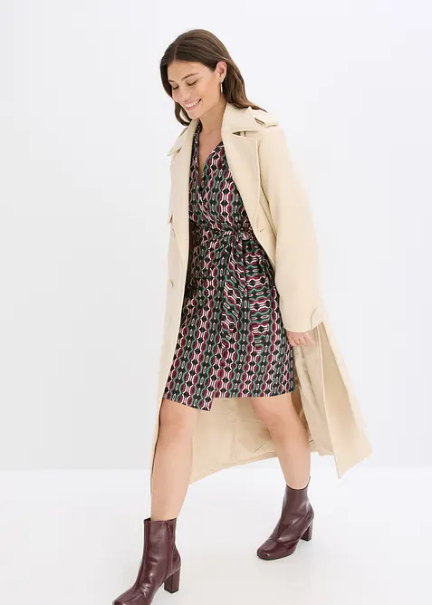 Abito a portafoglio in jersey strutturato, bonprix