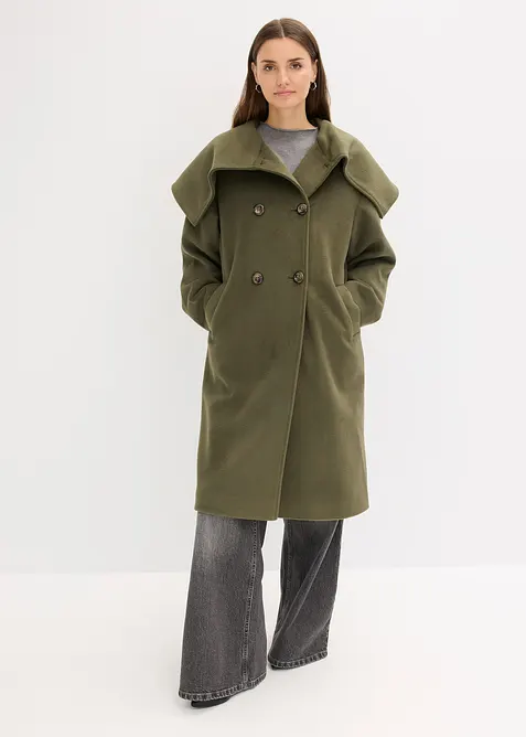 Cappotto a collo ampio in simil lana, bonprix