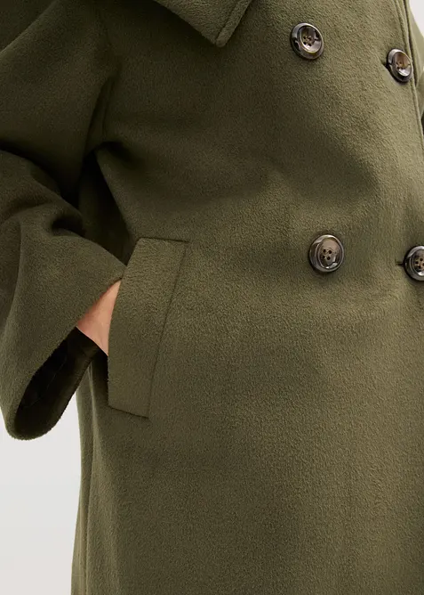 Cappotto a collo ampio in simil lana, bonprix