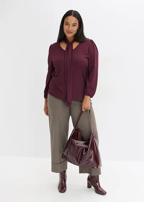 Maglia strutturata con fiocco staccabile, bonprix