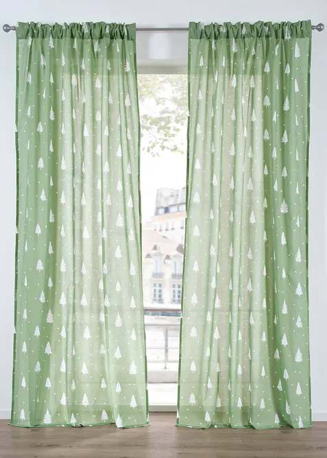 Tenda trasparente in cotone biologico (pacco da 1), bonprix