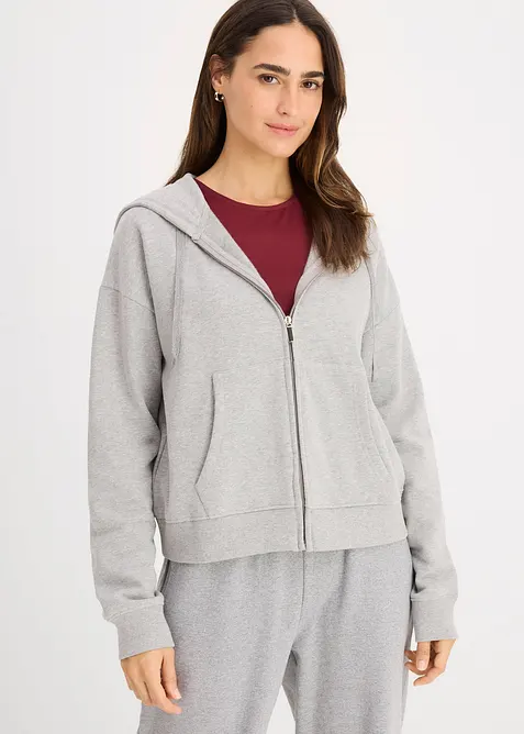 Felpa con zip oversize, bonprix