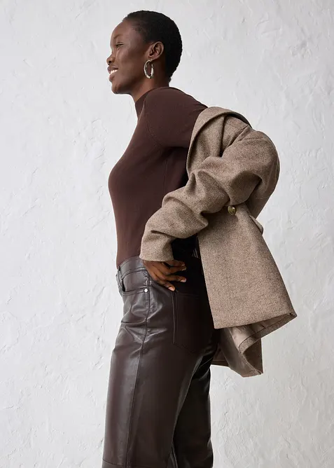 Pantaloni in nappa d'agnello, bonprix