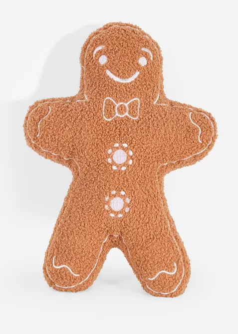 Cuscino arredo a forma di omino di pan di zenzero, bonprix