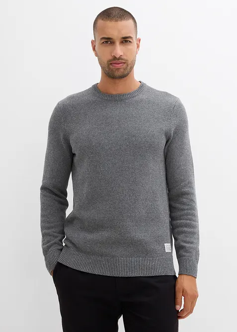 Maglione in filato fine con cotone riciclato, bonprix