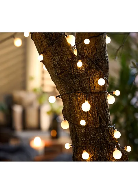 Catena luminosa solare con 50 sfere LED piccole, bonprix
