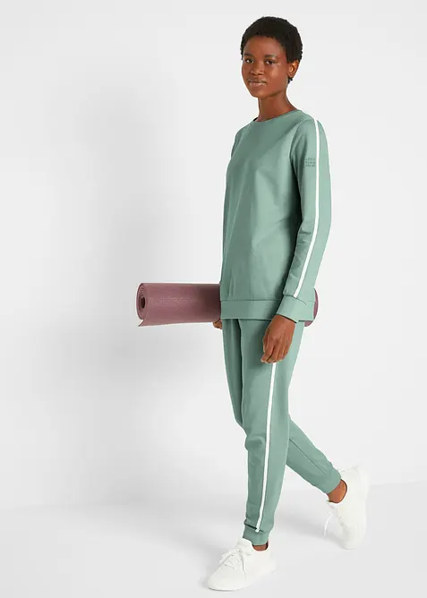 Tuta sportiva in puro cotone (set 2 pezzi), bonprix