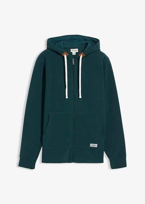 Giacca in pile con cappuccio e tasche applicate, bonprix