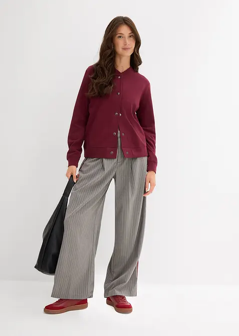 Pantaloni con pinces e bande a contrasto, bonprix
