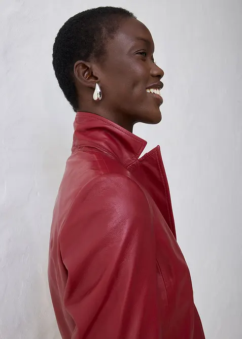 Blazer corto in nappa di agnello, bonprix