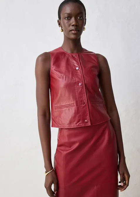 Gilet in nappa di agnello, bonprix