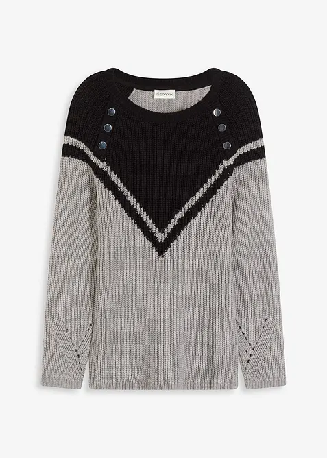 Maglione con bottoni, bonprix