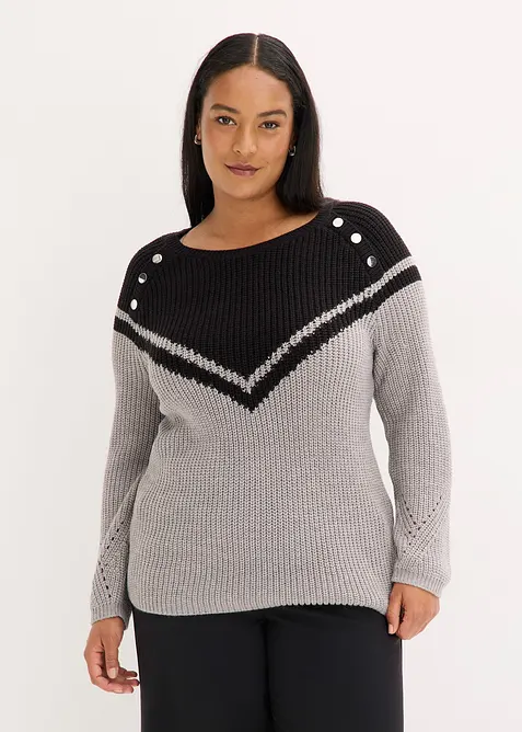 Maglione con bottoni, bonprix