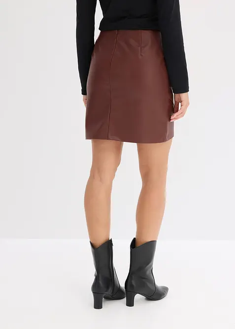 Gonna corta in similpelle, bonprix