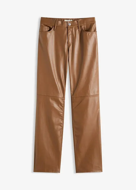 Pantaloni in similpelle con cinta comoda, bonprix