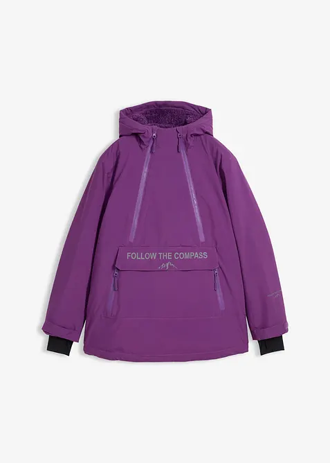 Giacca tecnica impermeabile da infilare con fodera in pile, bonprix