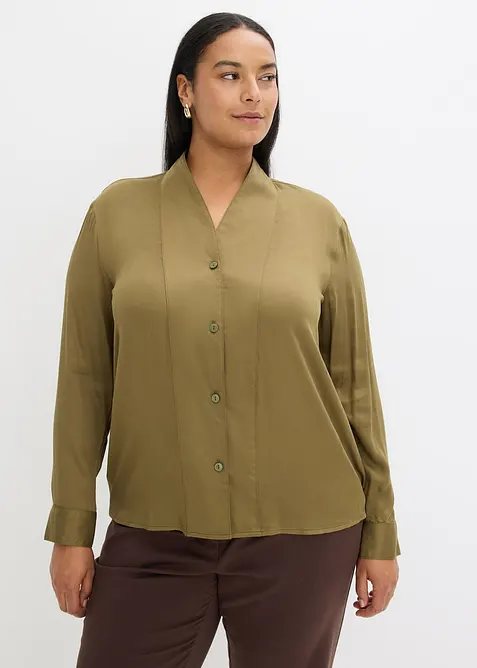 Camicia in satin fluente, bonprix