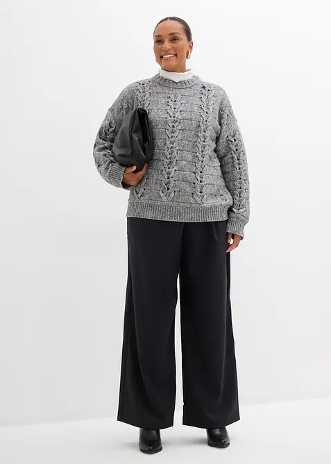 Pantaloni larghi in misto viscosa fluente, bonprix