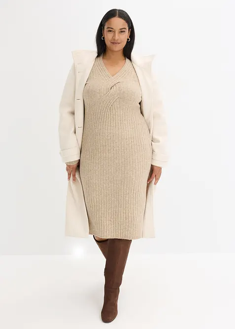 Abito in maglia misto lana, bonprix