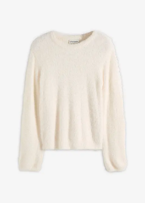 Maglione effetto peluche, bonprix