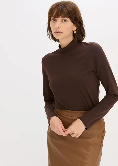 Maglia a maniche lunghe aderente, bonprix