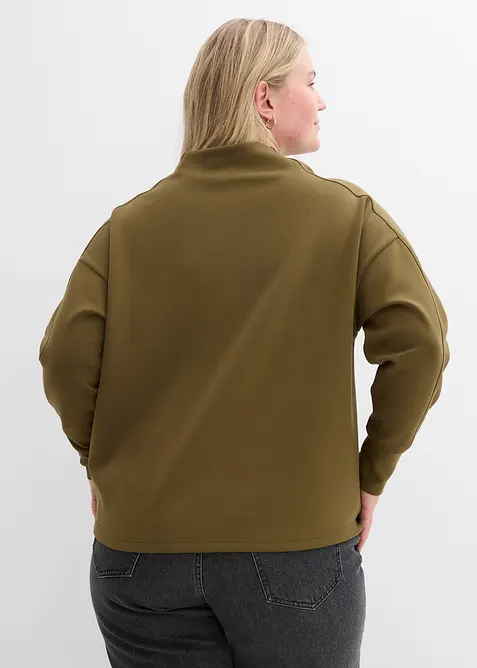 Felpa overzize effetto neoprene, bonprix