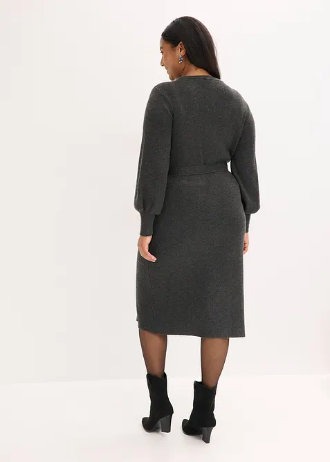 Abito in maglia a coste di misto viscosa fluente, bonprix