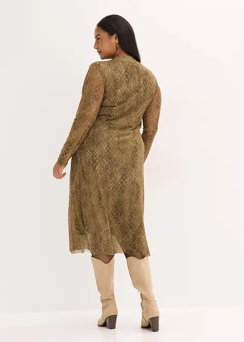 Abito midi in mesh fine, bonprix