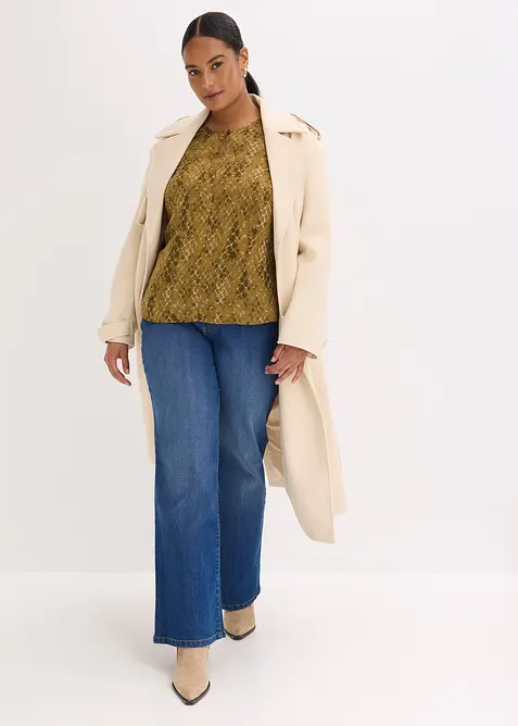 Blusa in satin fluente, bonprix