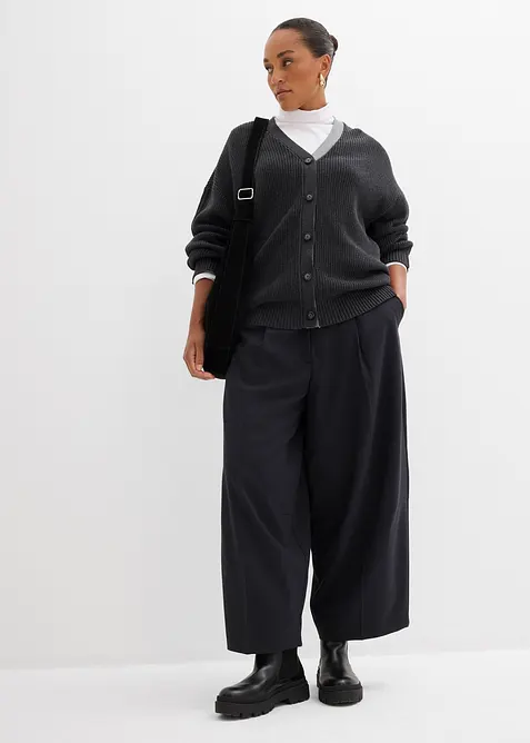 Pantaloni barrel in misto viscosa, bonprix