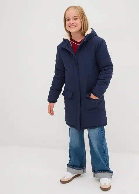 Parka invernale idrorepellente con fodera teddy, bonprix