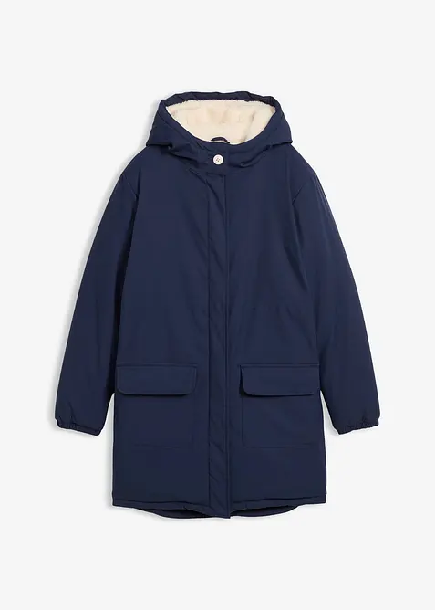 Parka invernale idrorepellente con fodera teddy, bonprix